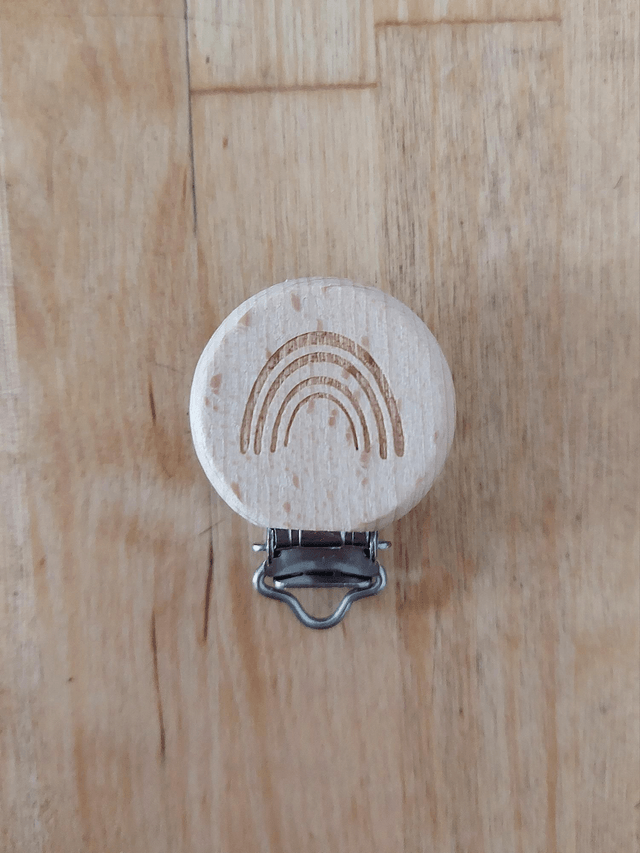 Attache tetine macramé etoile des neige 