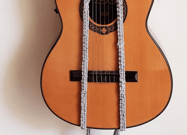 Support guitare macramé 