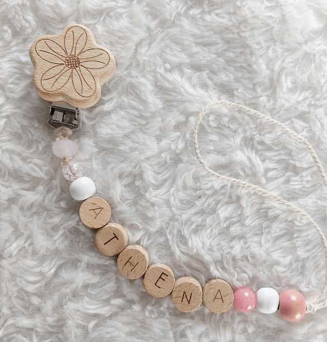 Attache tetine floral 