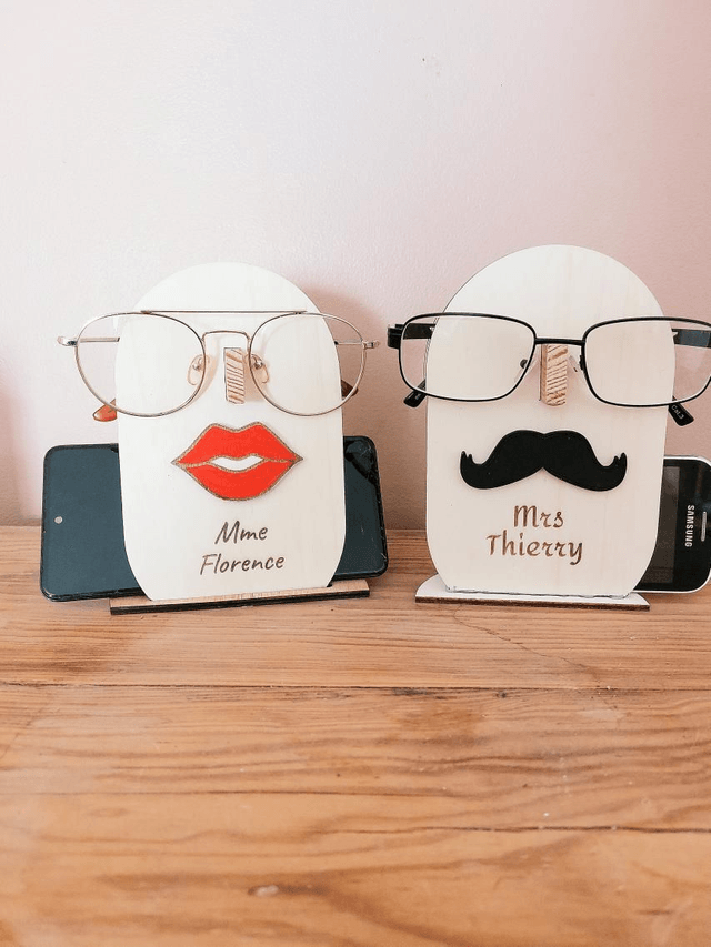 Support lunettes Monsieur Madame 