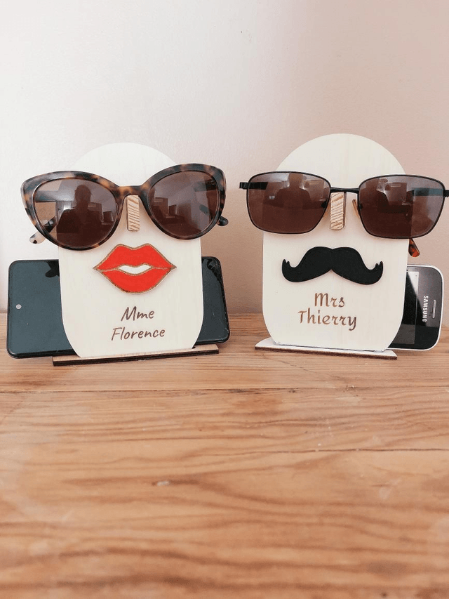 Support lunettes Monsieur Madame 