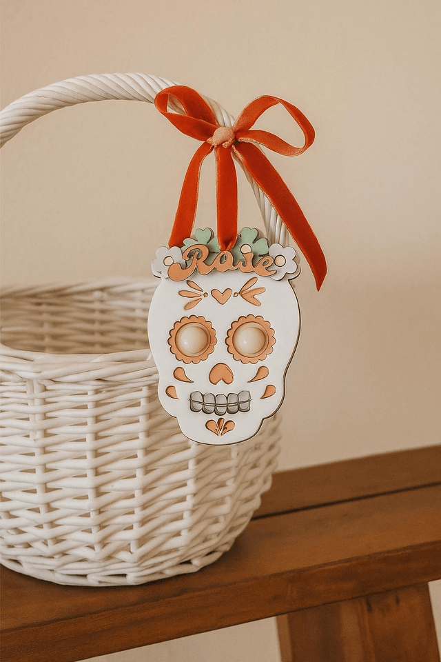 Etiquette panier à bonbons halloween